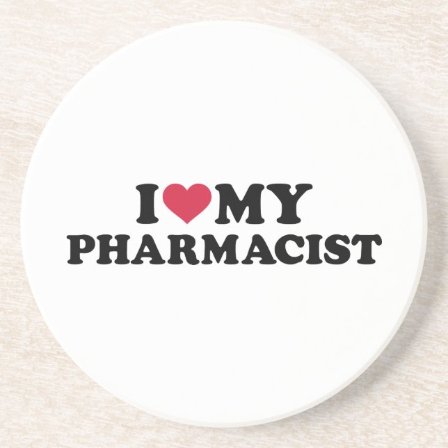 Dessous De Verre En Grès J'aime mon pharmacien (Devant)