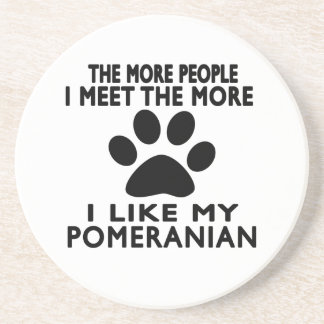 Dessous De Verre En Grès J'aime mon Pomeranian.