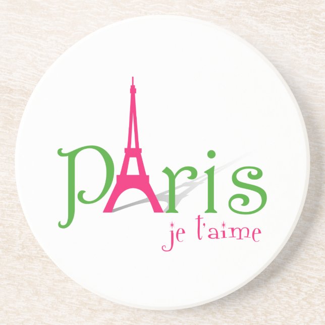 Dessous De Verre En Grès J'aime Paris (Devant)