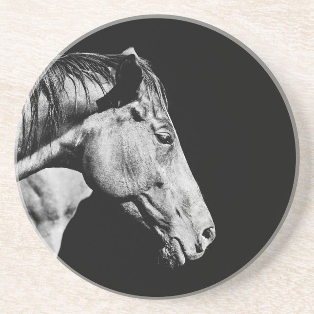 Dessous De Verre En Grès jambe de cheval de tête (Devant)