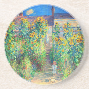 Dessous De Verre En Grès Jardin aux fleurs de Monet