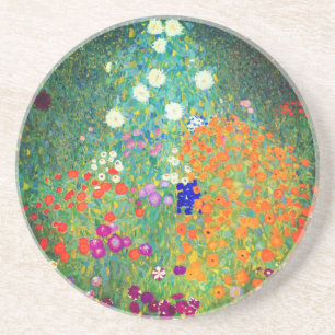 Dessous De Verre En Grès Jardin aux fleurs Gustav Klimt