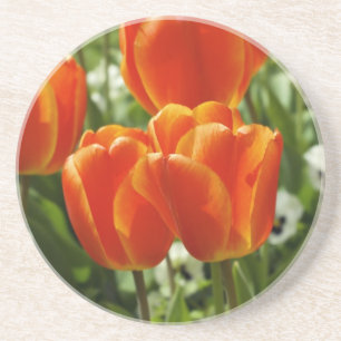 Dessous De Verre En Grès Jardin de tulipes printanières