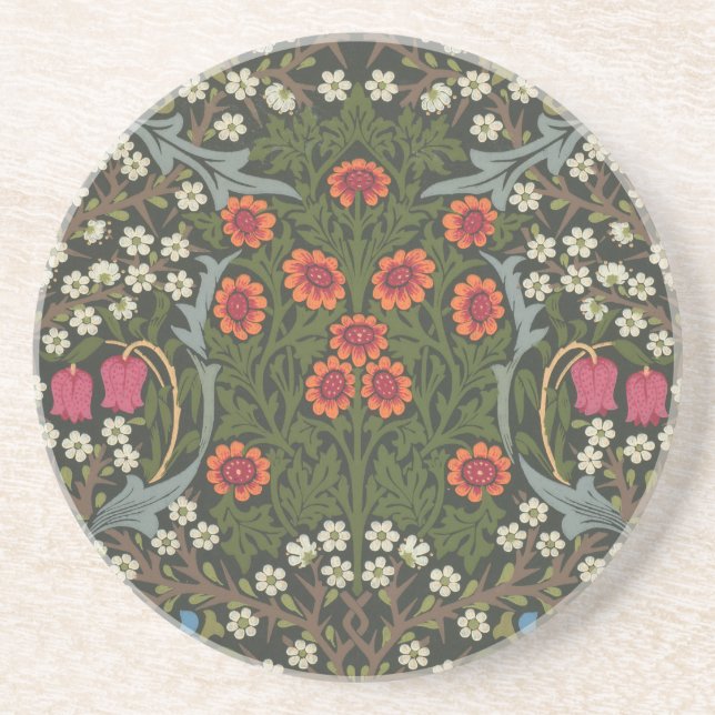 Dessous De Verre En Grès Jardin Fleur Classique Blackthorn de William Morri (Devant)