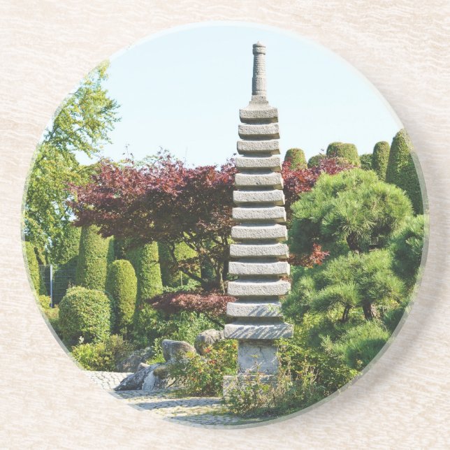 Dessous De Verre En Grès Jardin japonais (Devant)