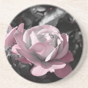 Dessous De Verre En Grès Jardin rose rose