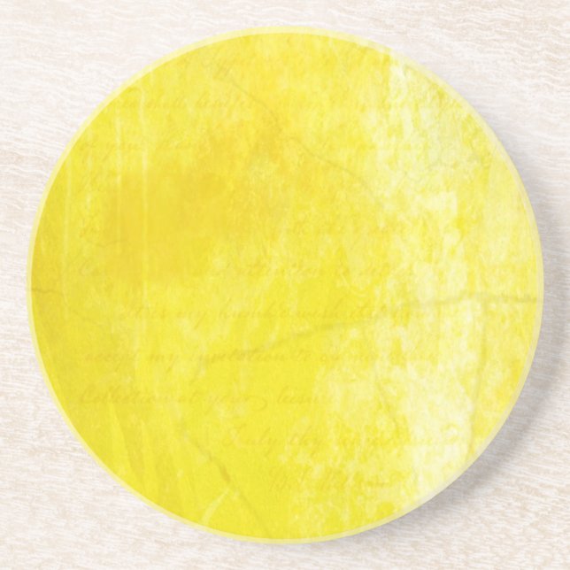 Dessous De Verre En Grès Jaune Gritty (Devant)