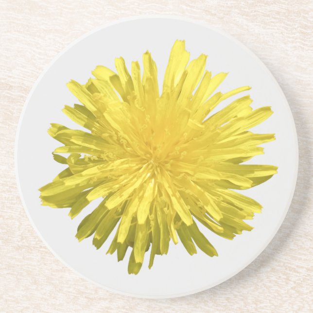 Dessous de verre en grès jaune Pissenlit (Devant)