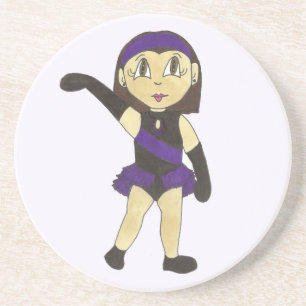 Dessous De Verre En Grès Jazz Dance Considérant Costume violet Fille danseu