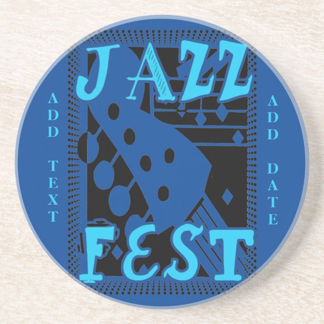 Dessous De Verre En Grès Jazz Fest Skelton (Devant)