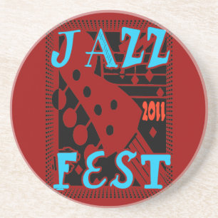 Dessous De Verre En Grès Jazz Fest Skelton
