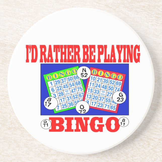 Dessous De Verre En Grès Je jouerais plutôt le bingo-test ! (Devant)