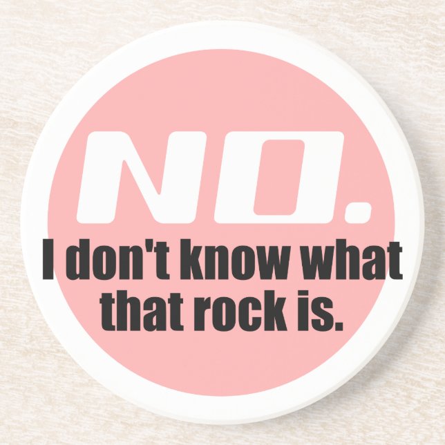 Dessous De Verre En Grès Je ne sais pas ce qu'est ce rocher (rose) (Devant)