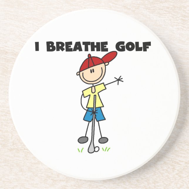 Dessous De Verre En Grès Je respire Golf (Devant)