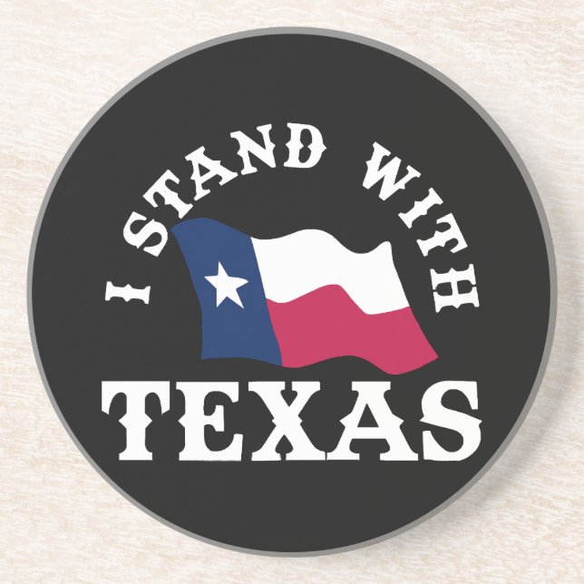 Dessous De Verre En Grès Je suis avec le Texas (Devant)
