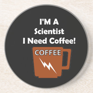 Dessous De Verre En Grès Je suis un scientifique, j'ai besoin de café !