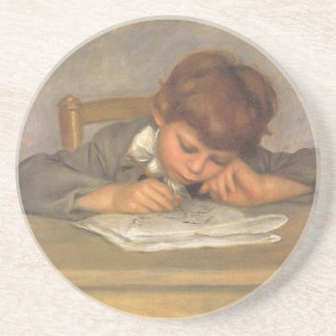 Dessous De Verre En Grès Jean dessin par Pierre Renoir, Vintage Fine Art
