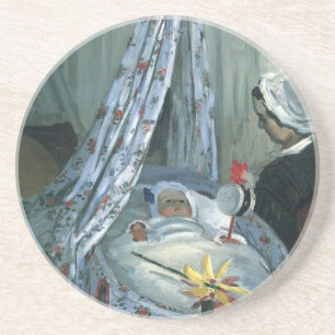 Dessous De Verre En Grès Jean Monet dans son berceau par Claude Monet