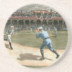 Dessous De Verre En Grès Jeu de baseball 1886 de ligue nationale