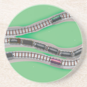 Dessous De Verre En Grès Jeu de trains