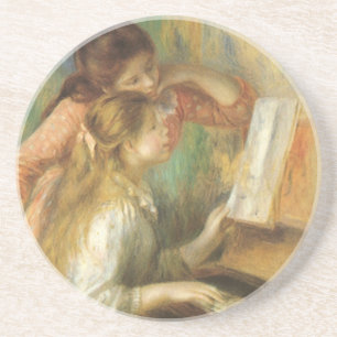 Dessous De Verre En Grès Jeunes filles au piano par Pierre Renoir