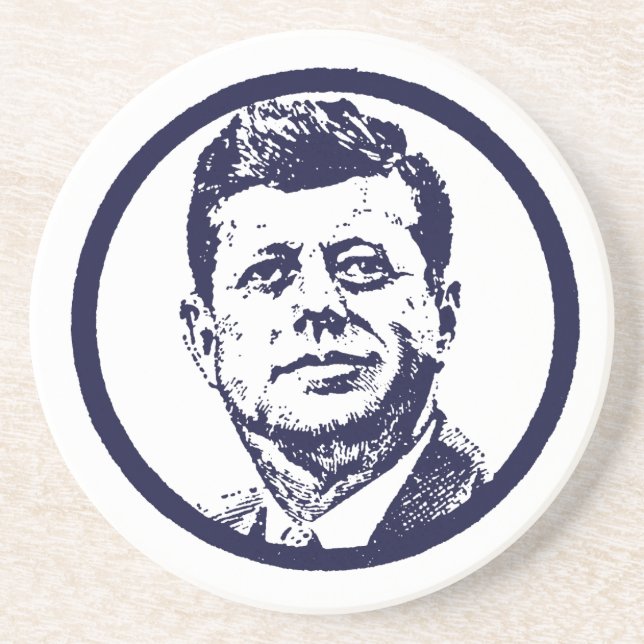 DESSOUS DE VERRE EN GRÈS JFK 1963 (Devant)