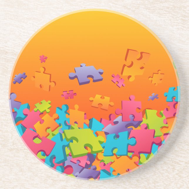 Dessous De Verre En Grès Jigsaw (Devant)