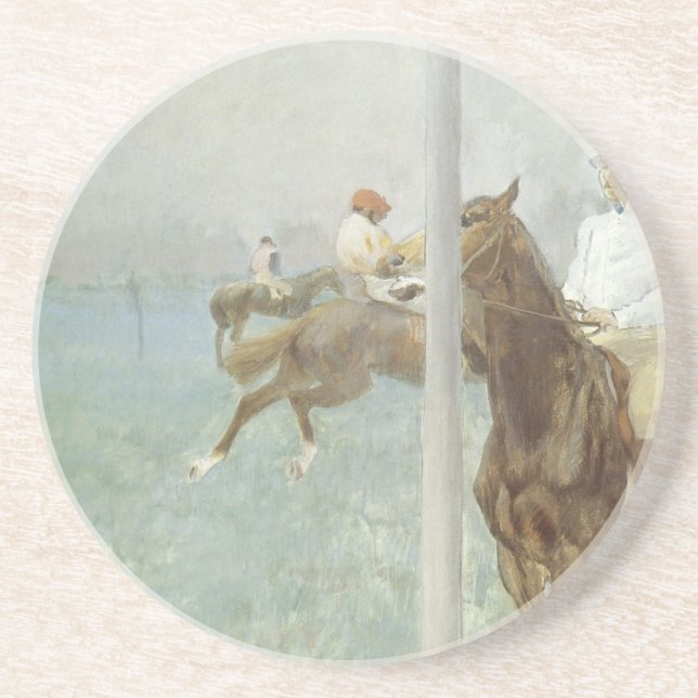 Dessous De Verre En Grès Jockeys avant la course par Edgar Degas (Devant)