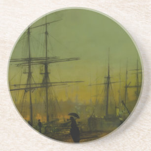 Dessous De Verre En Grès John Atkinson Grimshaw Quais de Glasgow