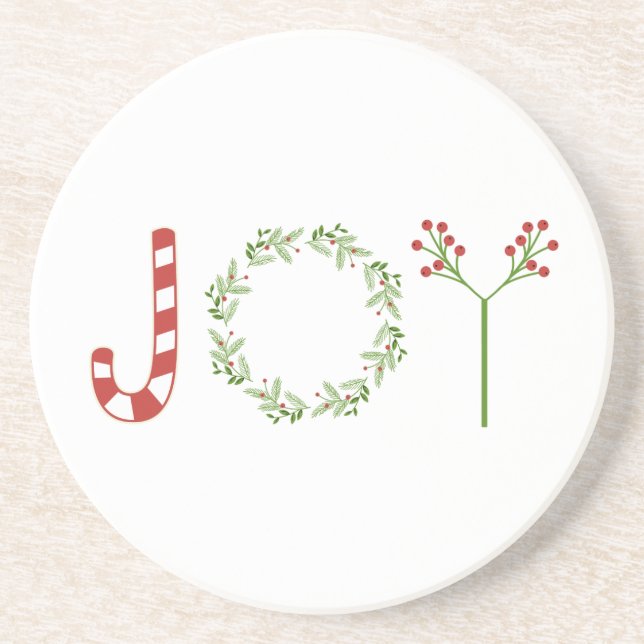 Dessous De Verre En Grès Joie de Noël (Devant)