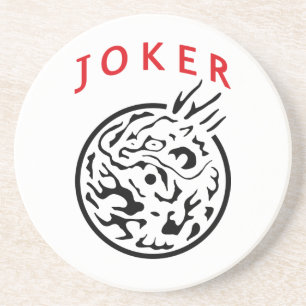 Dessous De Verre En Grès Joker d'heure-milliampère Jongg