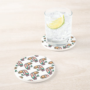 Dessous De Verre En Grès joli cadeau d'animal de toucan tropical mignon pou