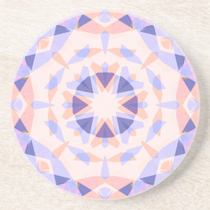 Dessous De Verre En Grès Joli Pastel Violet Peach Star Girls Décoratif