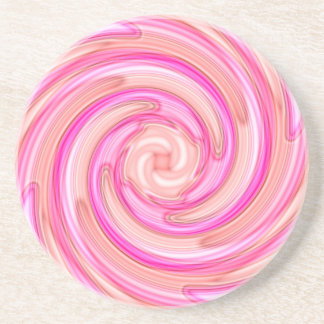Dessous De Verre En Grès Joli ton rose girly tourbillon
