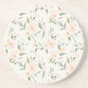 Dessous De Verre En Grès Jolies Fleurs de Pêcher