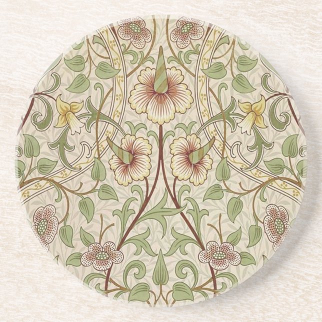 Dessous De Verre En Grès Jonquille Classique Fleur de William Morris (Devant)