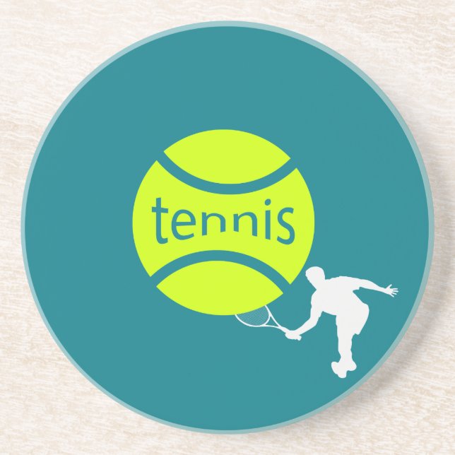 Dessous De Verre En Grès Joueur de tennis (Devant)