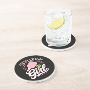 Dessous De Verre En Grès Joueuse de pickleball fille