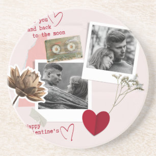 Dessous De Verre En Grès Jour des Valentines Modernes Photo Couple personna