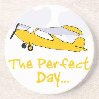 Dessous De Verre En Grès Journée parfaite pour piloter un avion