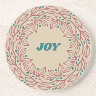 Dessous De Verre En Grès Joy Elegant Vintage Noël Whimsical Floral