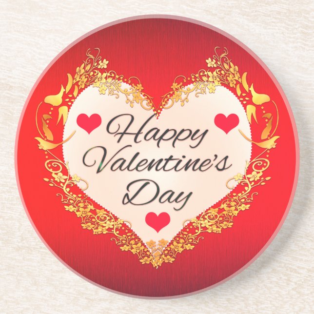 Dessous De Verre En Grès Joyeuse Saint-Valentin !-47949 (Devant)