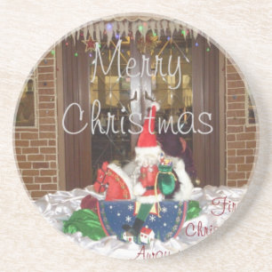 Dessous De Verre En Grès Joyeuses vacances de Noël loin de la maison Inspir