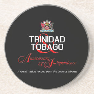Dessous De Verre En Grès Joyeux anniversaire de l'indépendance T&T