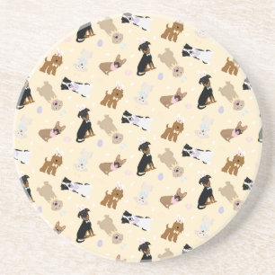 Dessous De Verre En Grès Joyeux Chiens de Pâques