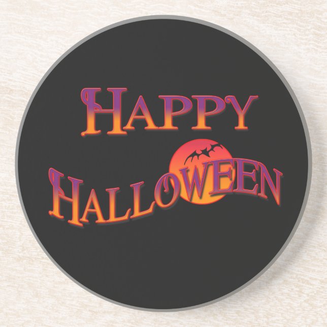 Dessous De Verre En Grès Joyeux Halloween (Devant)