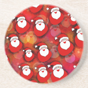 Dessous De Verre En Grès Joyeux Motif du Père Noël