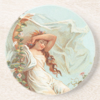 Dessous De Verre En Grès Joyeux Noël lumineux et heureux, carte antique
