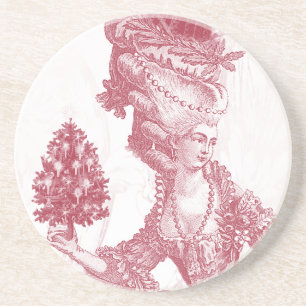 Dessous De Verre En Grès Joyeux Noel (rouge)
