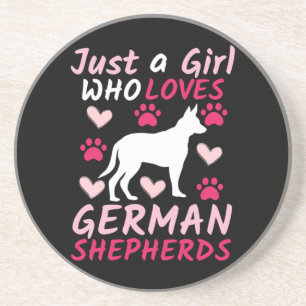 Dessous De Verre En Grès Juste Une Fille Qui Aime Les Bergers Allemands